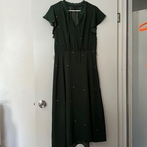 Green dress with hearts